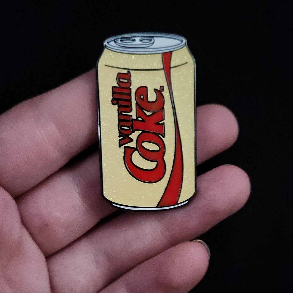 Coca Cola Vanilla Coke Can Pin - Red and Cream